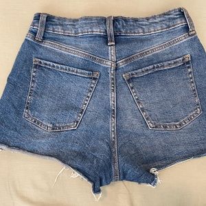 Blue old navy higher high rise sky high a line shorts size 4